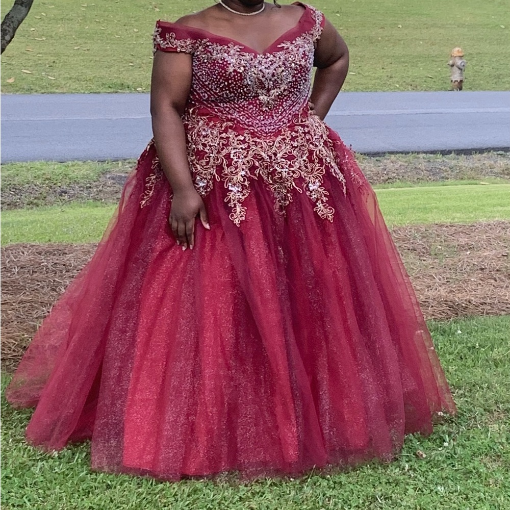 Prom Dress - burgundy color
